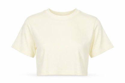 Womens UK Size 8 Nasty Gal Yellow Cropped T-Shirt