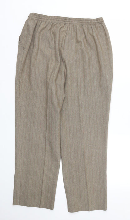 Womens UK Size 16 M&S Regular Fit Capri Brown Trousers