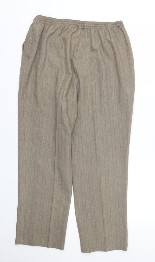 Womens UK Size 16 M&S Regular Fit Capri Brown Trousers