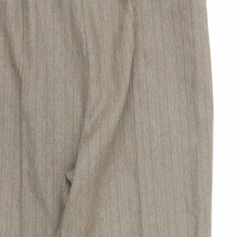 Womens UK Size 16 M&S Regular Fit Capri Brown Trousers