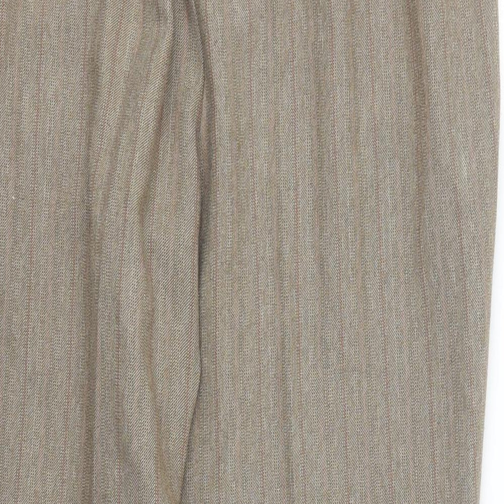 Womens UK Size 16 M&S Regular Fit Capri Brown Trousers