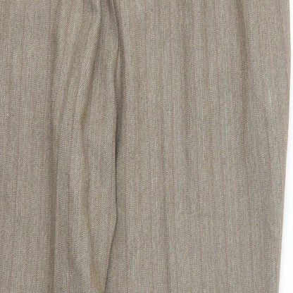 Womens UK Size 16 M&S Regular Fit Capri Brown Trousers