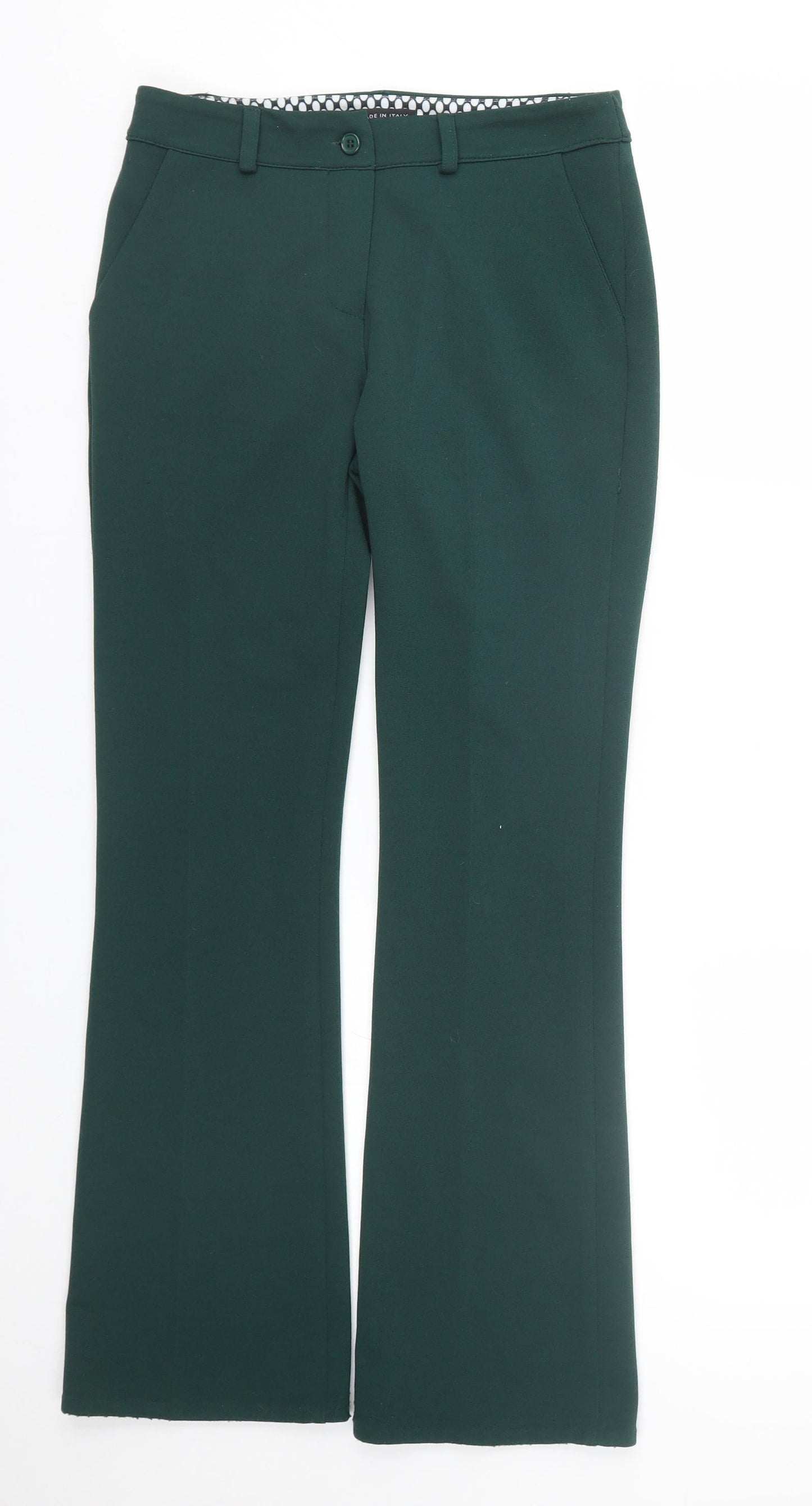 Womens UK Size 28 Made in Italy Regular Fit  Green Trousers