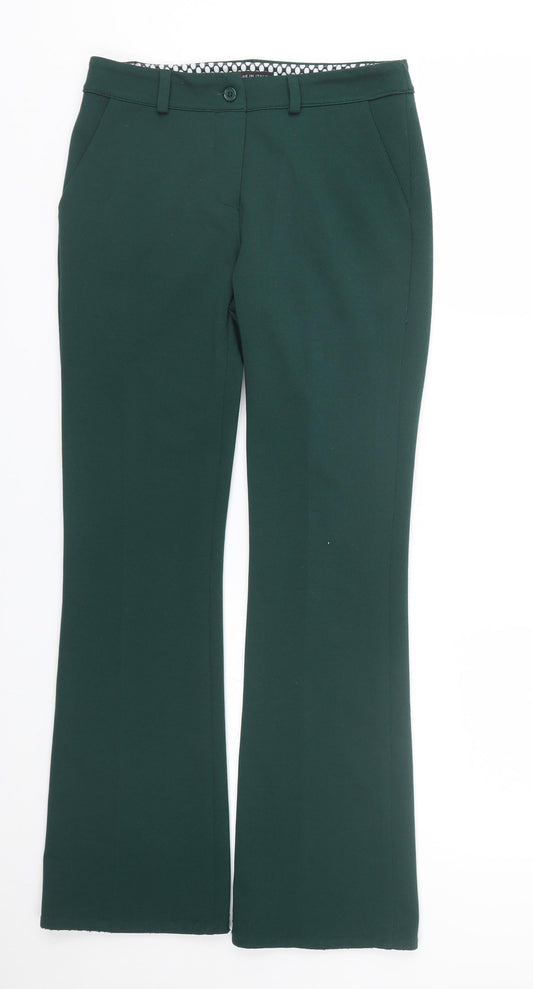 Womens UK Size 28 Made in Italy Regular Fit  Green Trousers