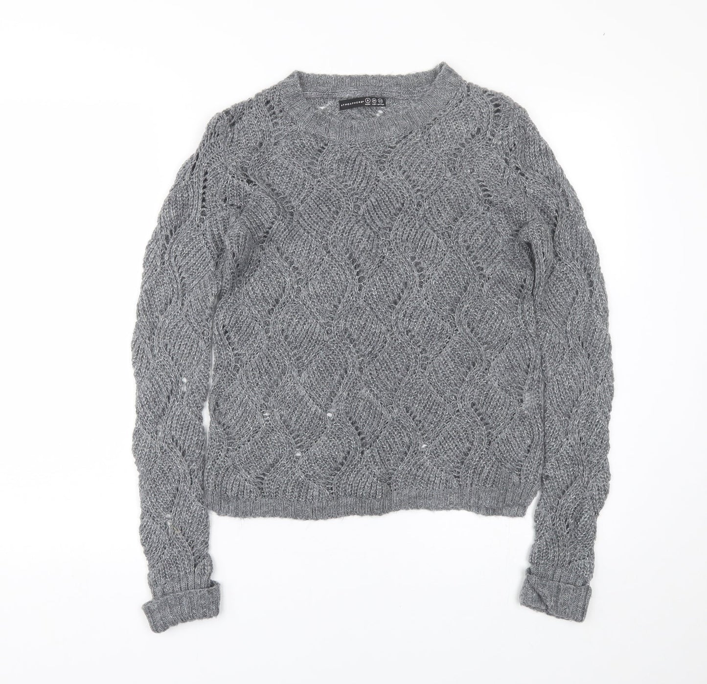 Womens UK Size 8 Atmosphere Grey Pullover Jumper