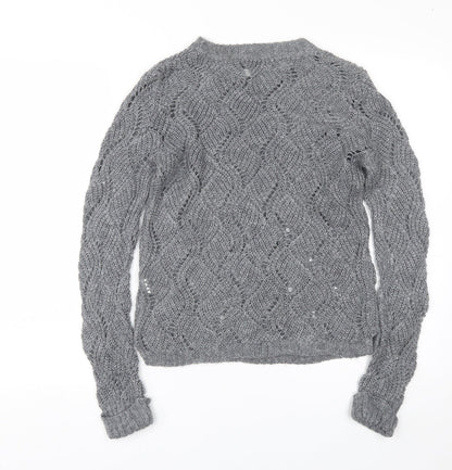 Womens UK Size 8 Atmosphere Grey Pullover Jumper
