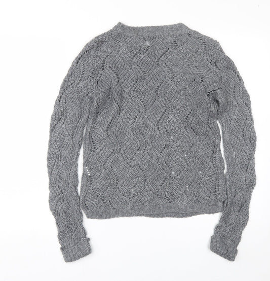 Womens UK Size 8 Atmosphere Grey Pullover Jumper