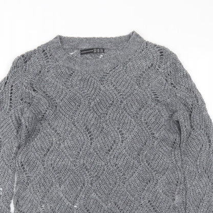 Womens UK Size 8 Atmosphere Grey Pullover Jumper