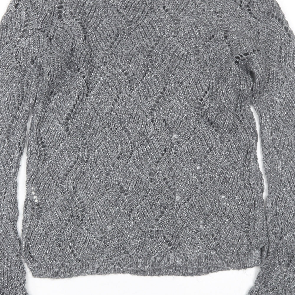 Womens UK Size 8 Atmosphere Grey Pullover Jumper