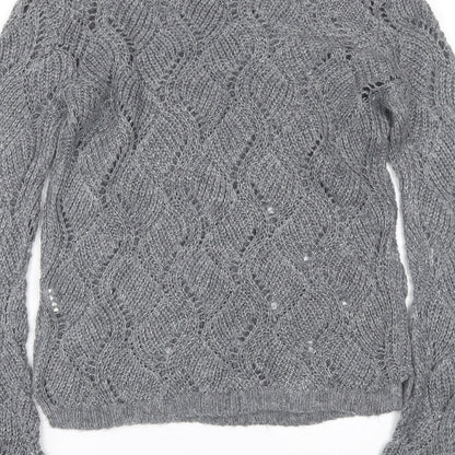 Womens UK Size 8 Atmosphere Grey Pullover Jumper