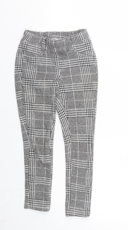 Dopo Dopo Girls Black Houndstooth  Capri Trousers Size 5-6 Years