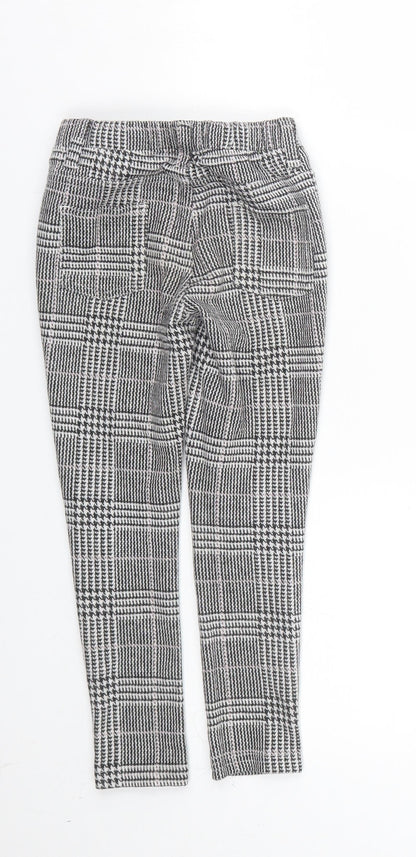 Dopo Dopo Girls Black Houndstooth  Capri Trousers Size 5-6 Years
