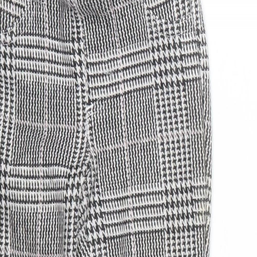 Dopo Dopo Girls Black Houndstooth  Capri Trousers Size 5-6 Years