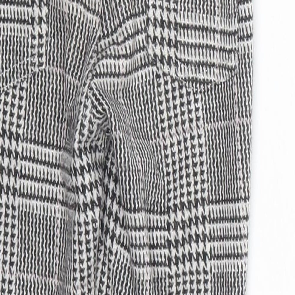 Dopo Dopo Girls Black Houndstooth  Capri Trousers Size 5-6 Years