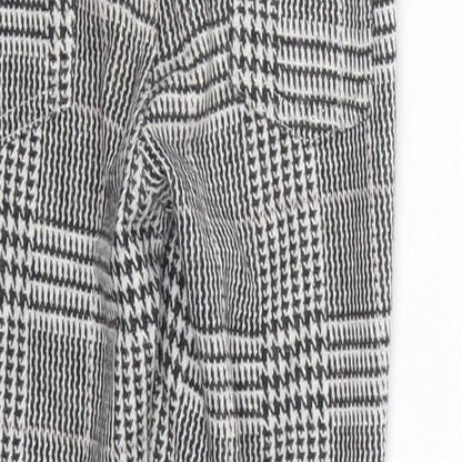 Dopo Dopo Girls Black Houndstooth  Capri Trousers Size 5-6 Years