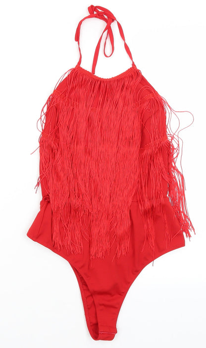 Pretty Little Thing Womens Red   Bodysuit One-Piece Size 6