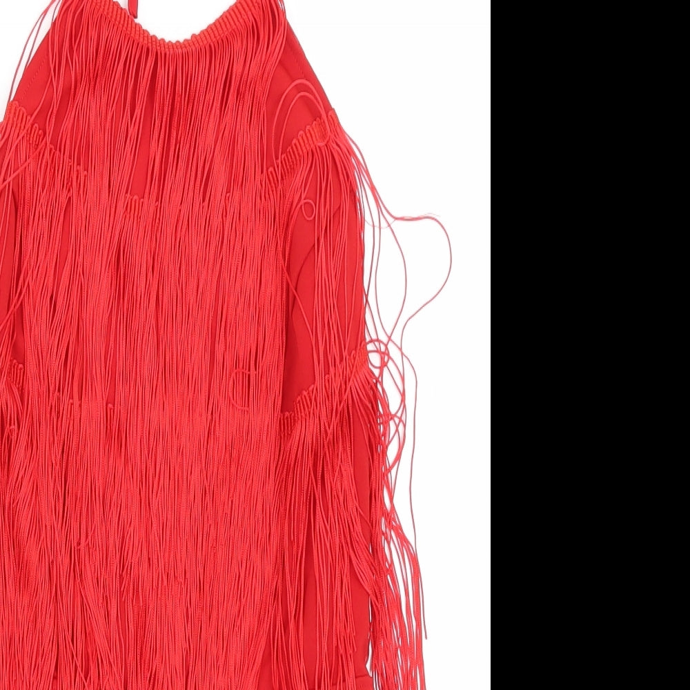 Pretty Little Thing Womens Red   Bodysuit One-Piece Size 6