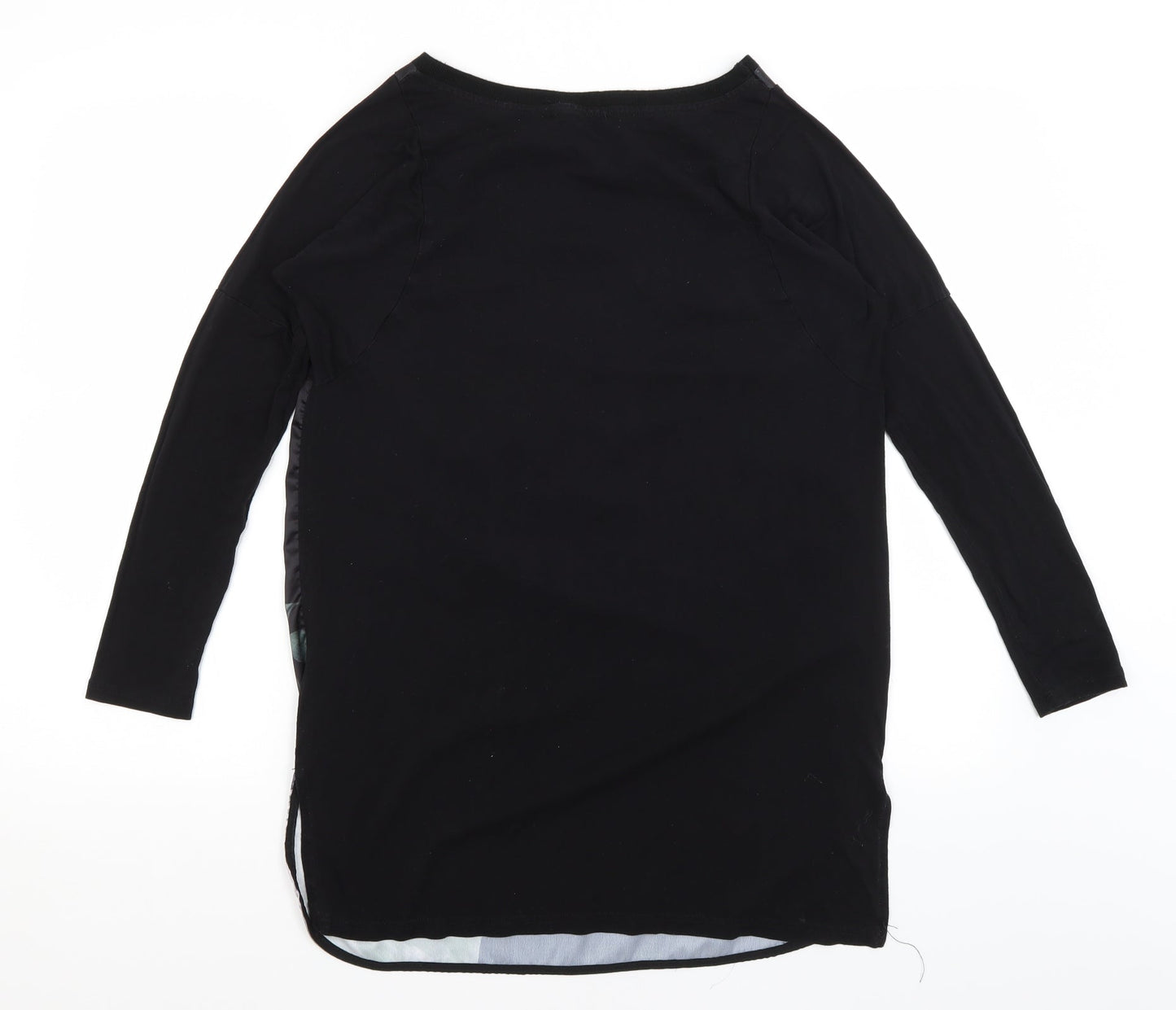 Womens UK Size 6 Cherry Couture Black Basic T-Shirt