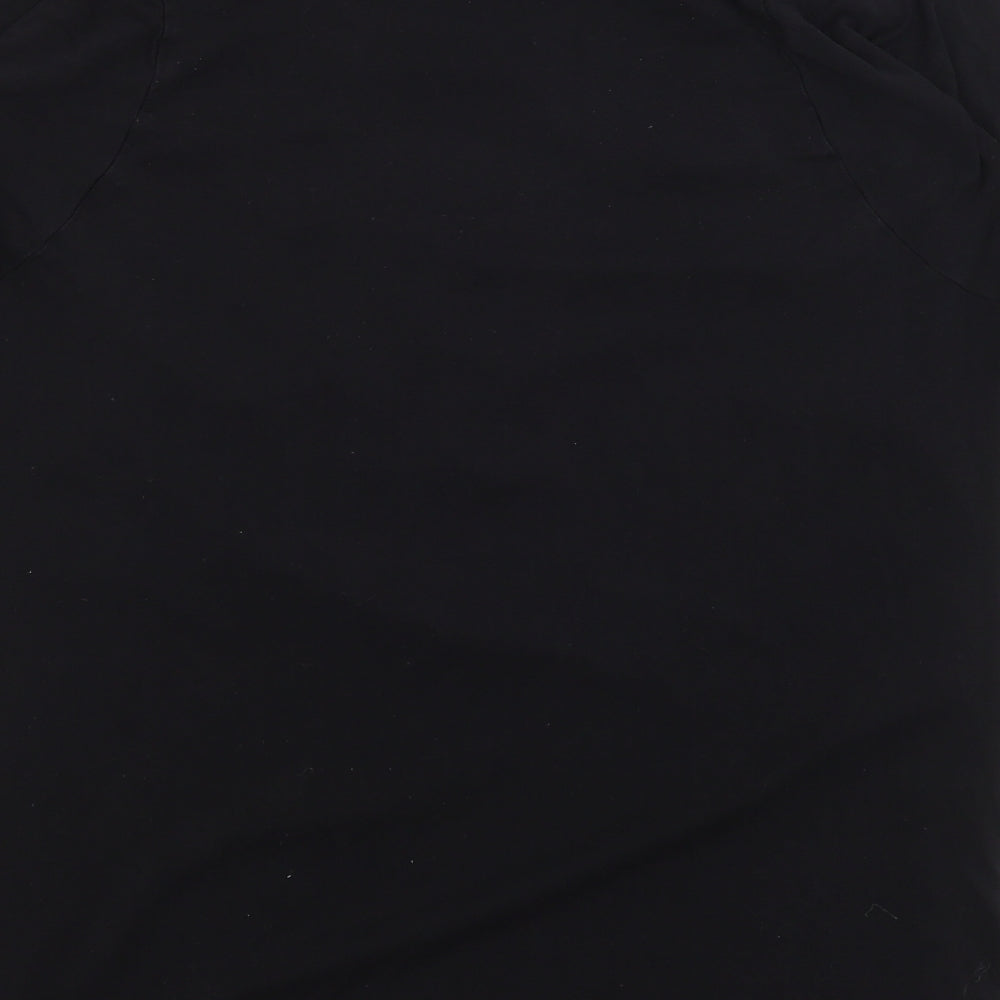 Womens UK Size 6 Cherry Couture Black Basic T-Shirt