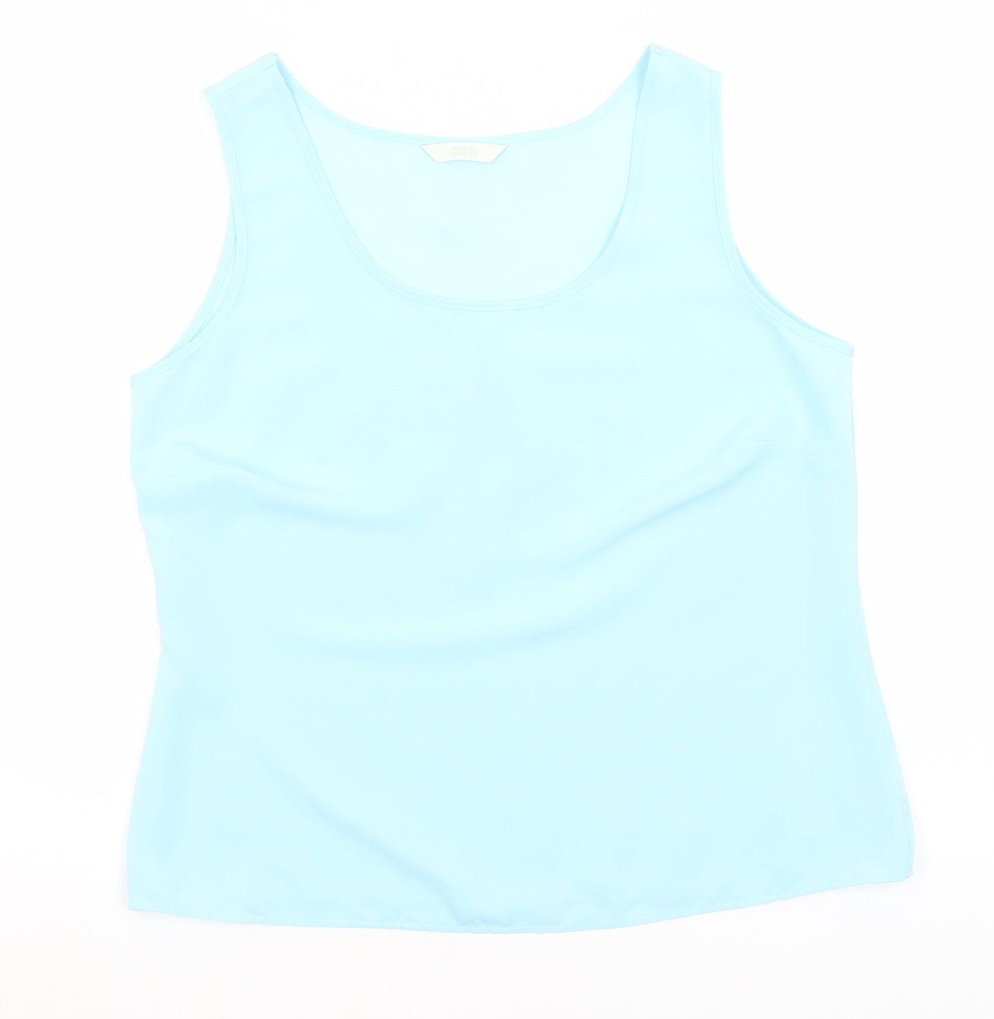 M&S Womens Blue   Basic Tank Size 12