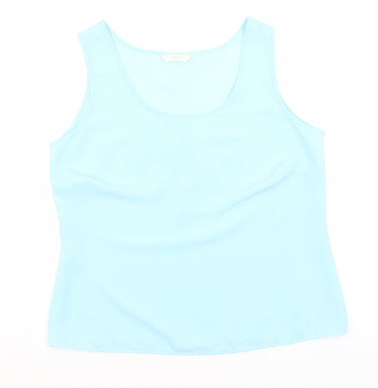 M&S Womens Blue   Basic Tank Size 12