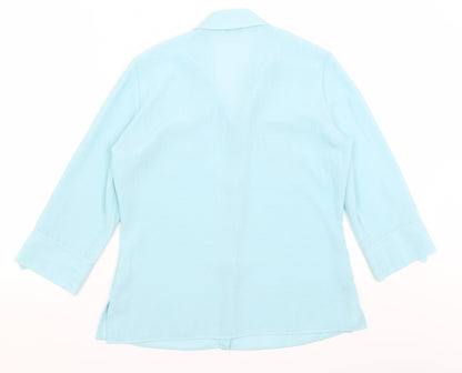 M&S Womens Blue   Basic Button-Up Size 12