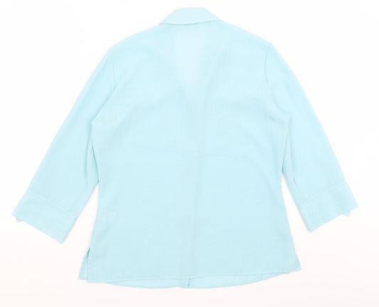 M&S Womens Blue   Basic Button-Up Size 12