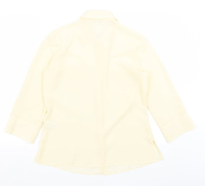 M&S Womens Yellow   Basic Button-Up Size 12