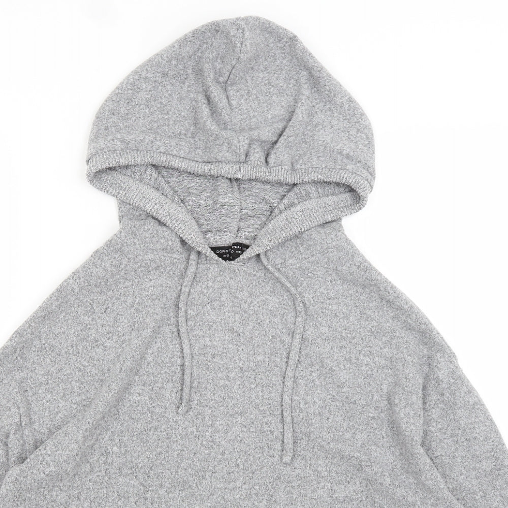 Dorothy Perkins Womens Grey   Pullover Hoodie Size 12