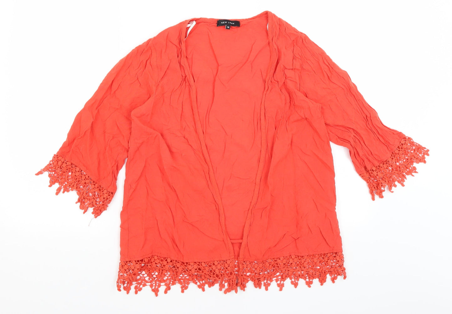 Womens UK Size 10 New Look Red Shrug Jumper