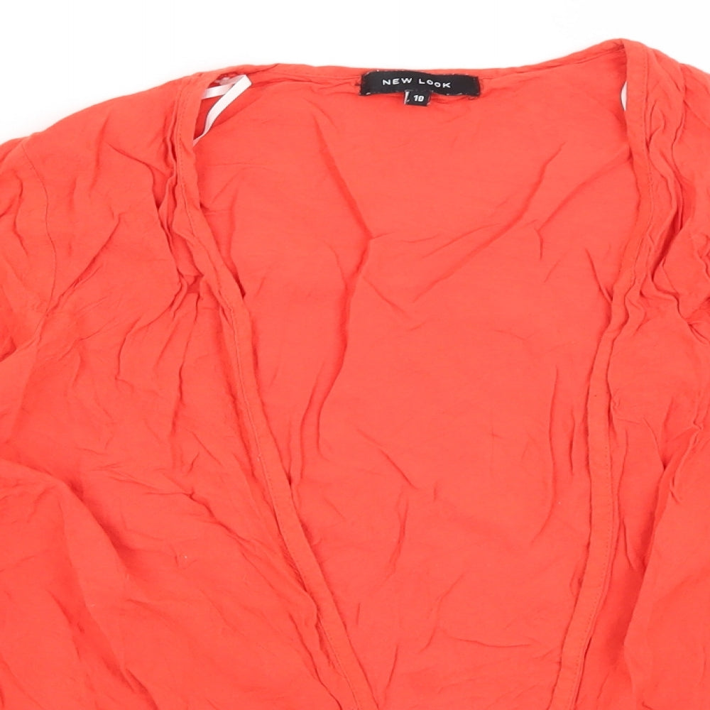 Womens UK Size 10 New Look Red Shrug Jumper
