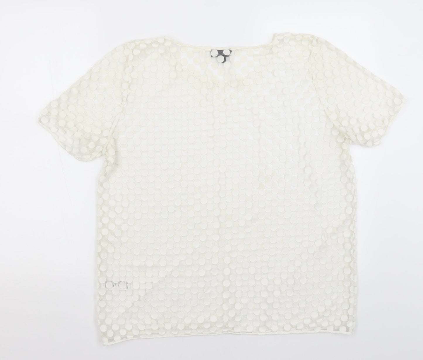 Womens UK Size 14 Topshop Ivory Basic T-Shirt