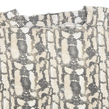 NEXT Womens Brown Animal Print  Basic T-Shirt Size 14
