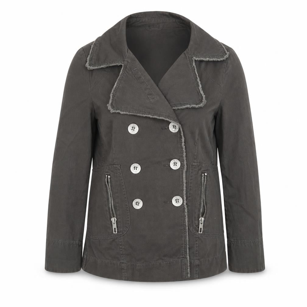 Front view of Republic women’s grey jacket, size UK 12