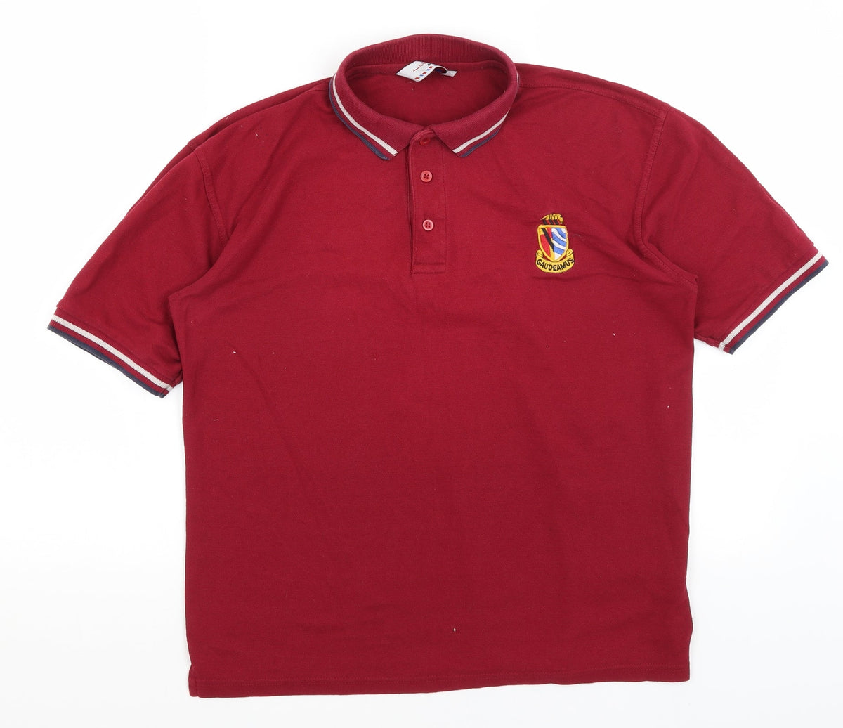 Additional front view of Unitex Schoolwear boys’ red basic polo, size M