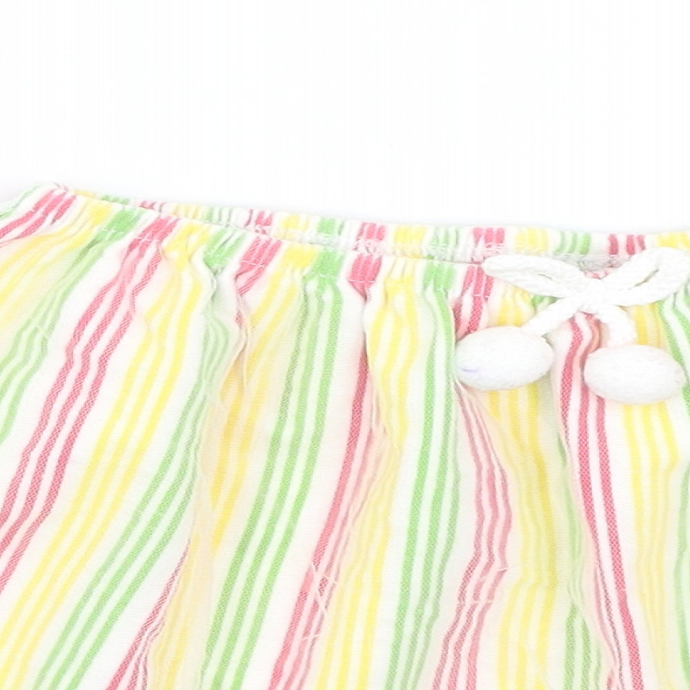 Hulabaloo Girls White Striped  Flare Skirt Size 5-6 Years