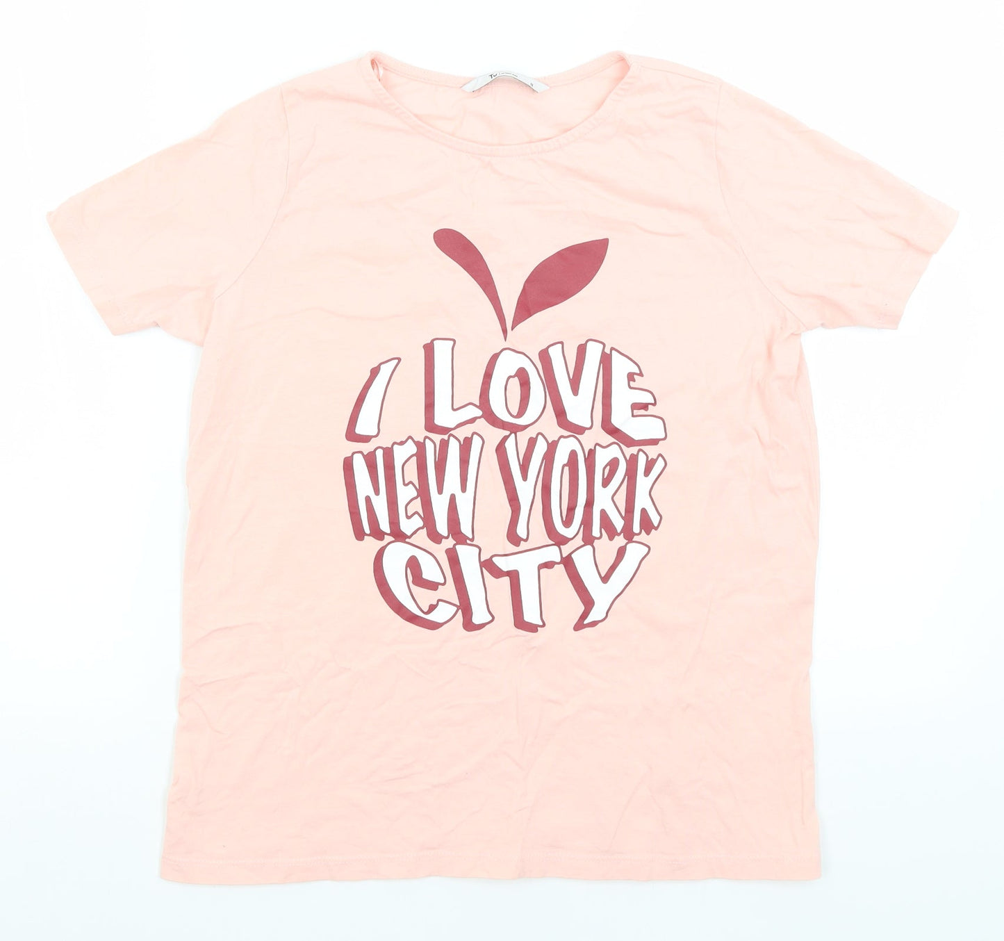 TU Womens Pink   Basic T-Shirt Size 8  - I Love NYC