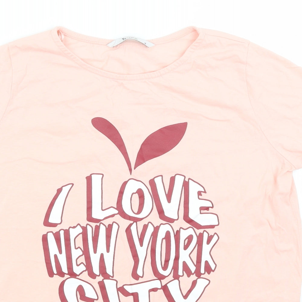 TU Womens Pink   Basic T-Shirt Size 8  - I Love NYC