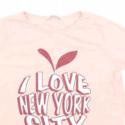 TU Womens Pink   Basic T-Shirt Size 8  - I Love NYC
