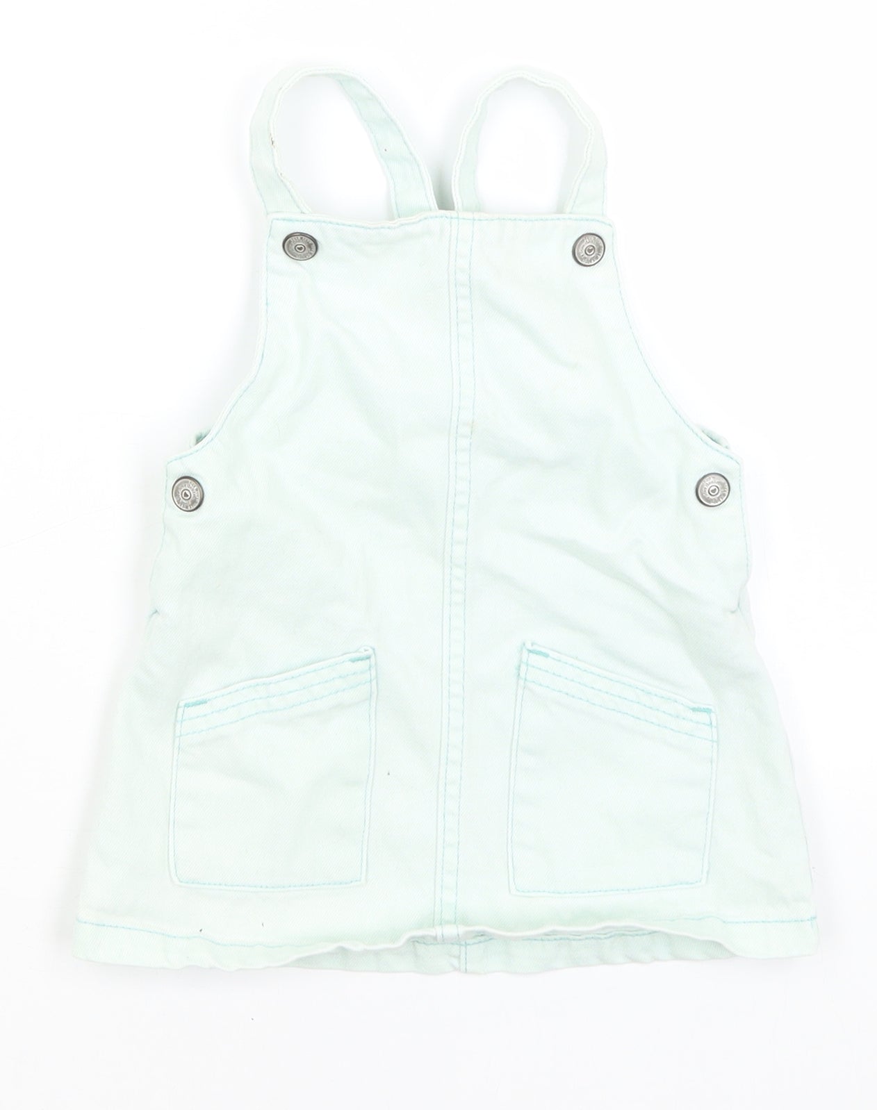 F&F Baby Blue   Pinafore/Dungaree Dress  Size 9-12 Months