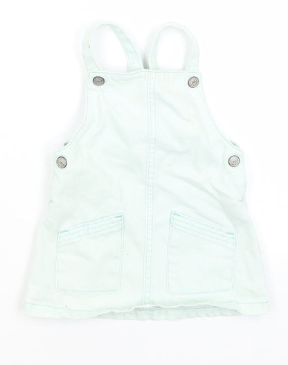 F&F Baby Blue   Pinafore/Dungaree Dress  Size 9-12 Months
