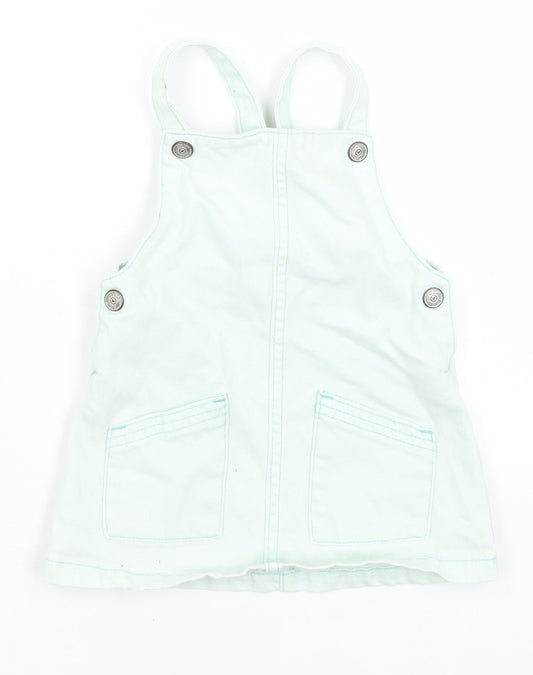 F&F Baby Blue   Pinafore/Dungaree Dress  Size 9-12 Months