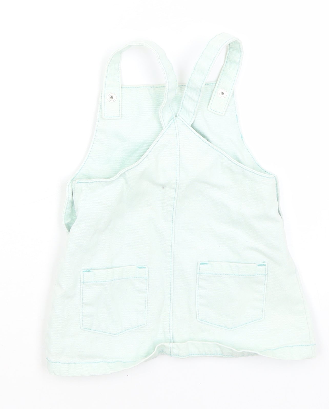 F&F Baby Blue   Pinafore/Dungaree Dress  Size 9-12 Months