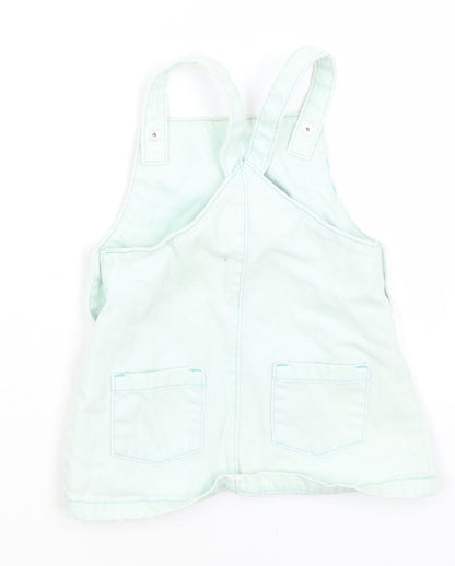 F&F Baby Blue   Pinafore/Dungaree Dress  Size 9-12 Months