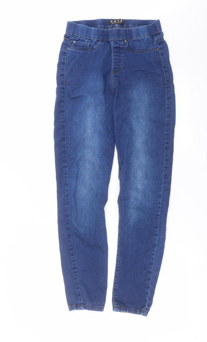 Peacocks Womens Blue  Denim Jegging Jeans Size 8 L30 in