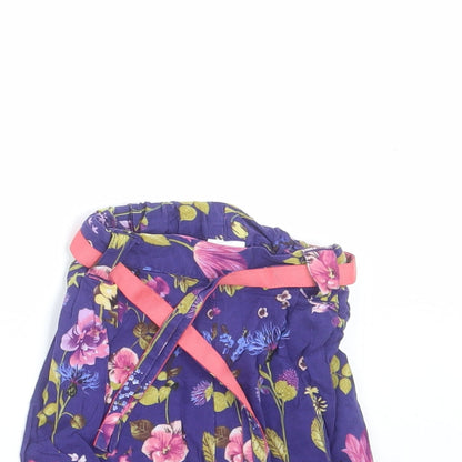 Marks and Spencer Girls Blue Floral   Trousers Size 0-3 Months