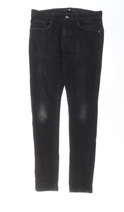 Very Womens Black  Denim Skinny Jeans Size 32 in L30 in