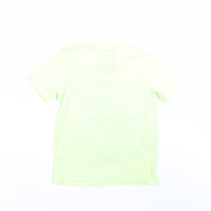the little surf company Boys Green   Basic T-Shirt Size 4-5 Years  - dinosaur