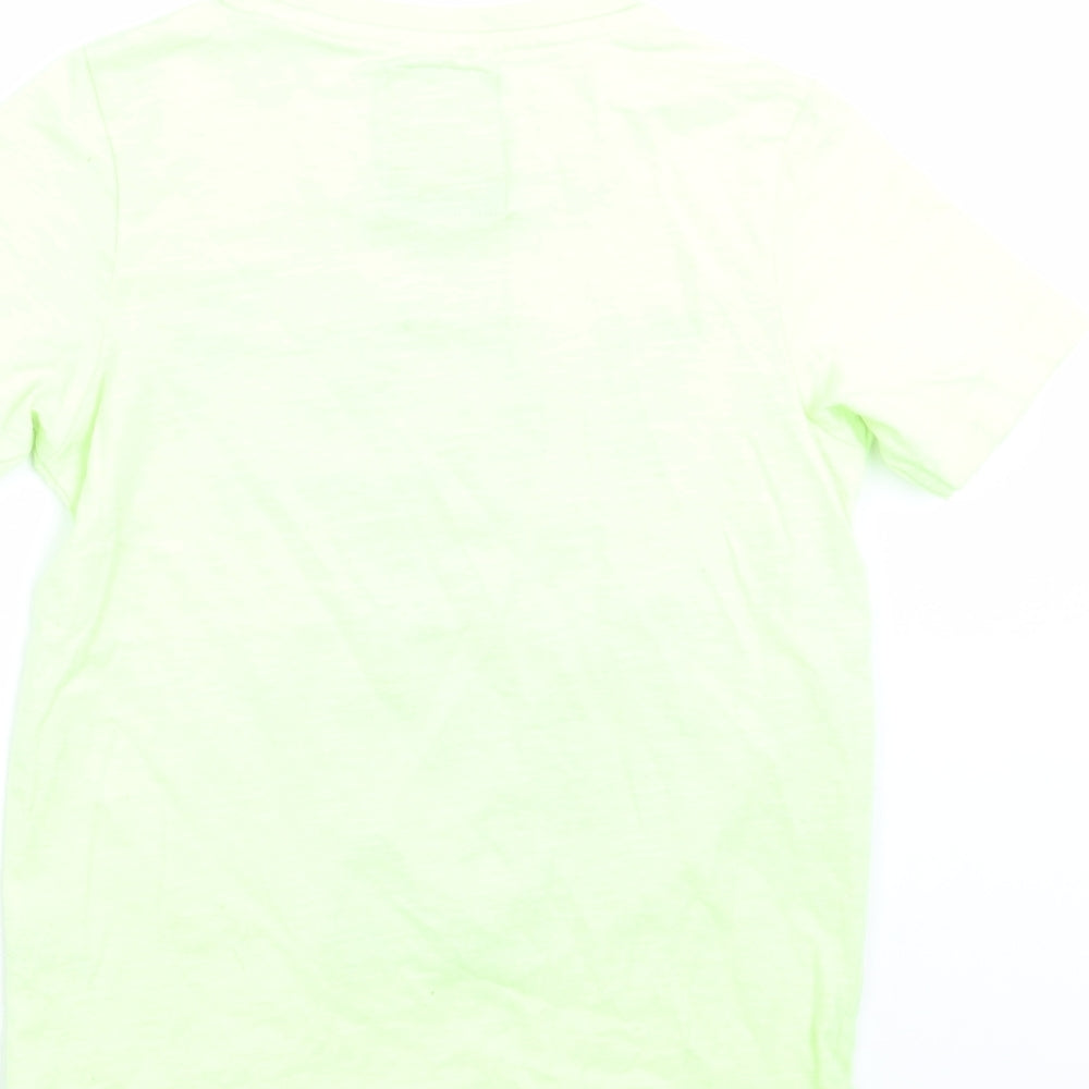 the little surf company Boys Green   Basic T-Shirt Size 4-5 Years  - dinosaur