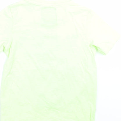 the little surf company Boys Green   Basic T-Shirt Size 4-5 Years  - dinosaur
